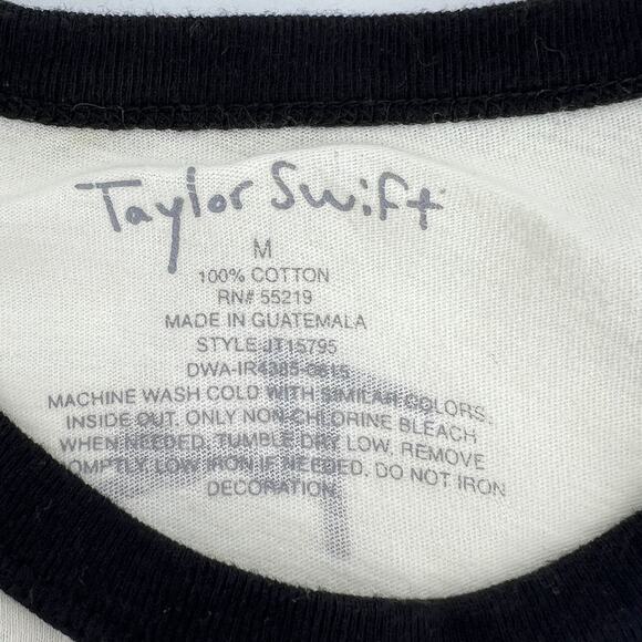 Taylor Swift 1989 World Tour Swiftie Ringer T Shirt 100% Soft Cotton Size M - Picture 5 of 7